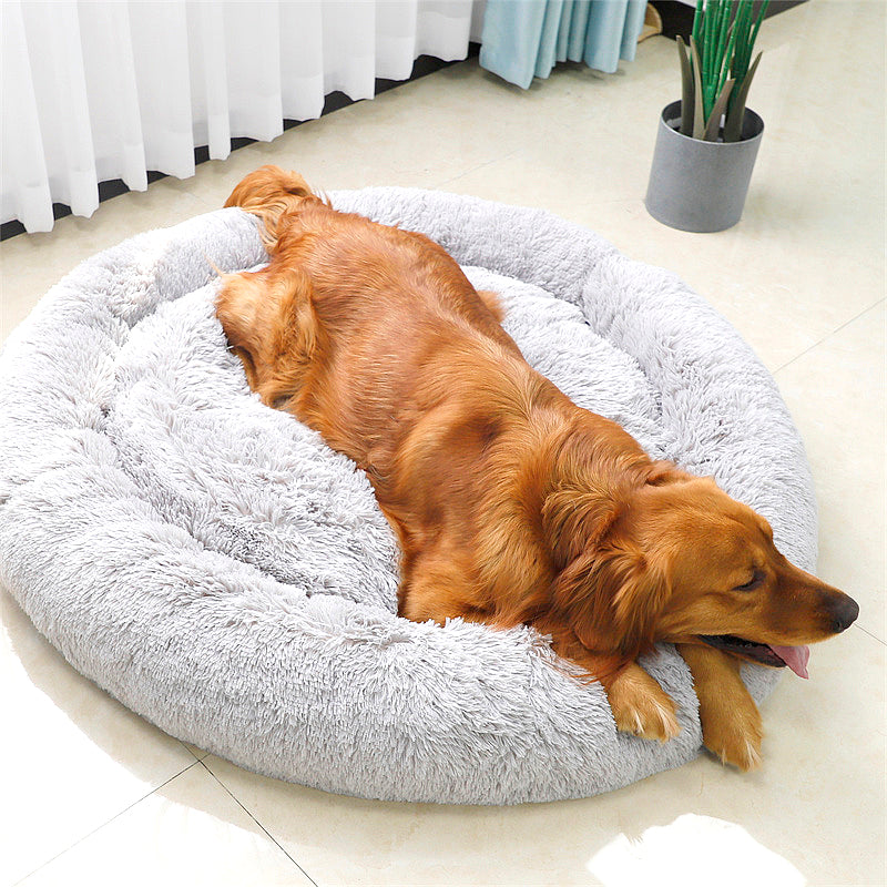 Lux Fur Donut  Dog Bed