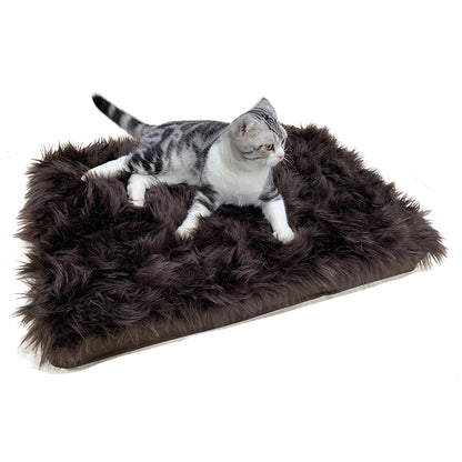 Long plush dog mat pet bed