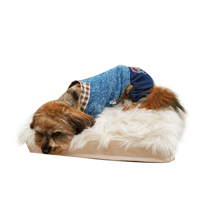 Long plush dog mat pet bed