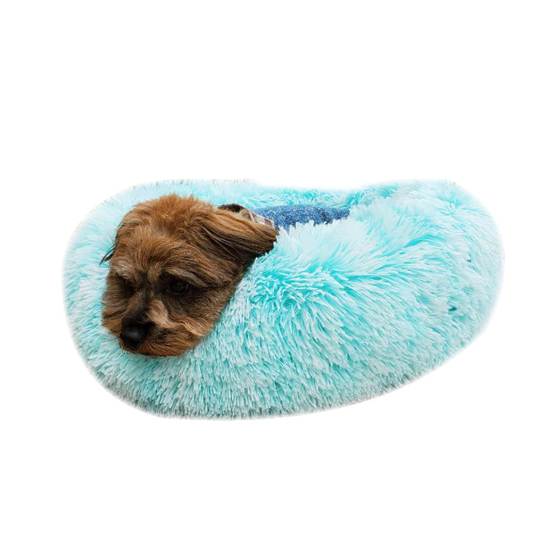 Warm and soft plush dog bed