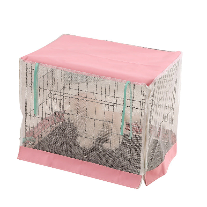 Anti-flying insect mesh dog crate cover