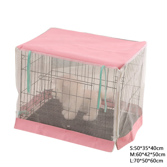 Anti-flying insect mesh dog crate cover