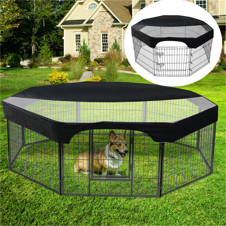 Octagonal dog cage top cover