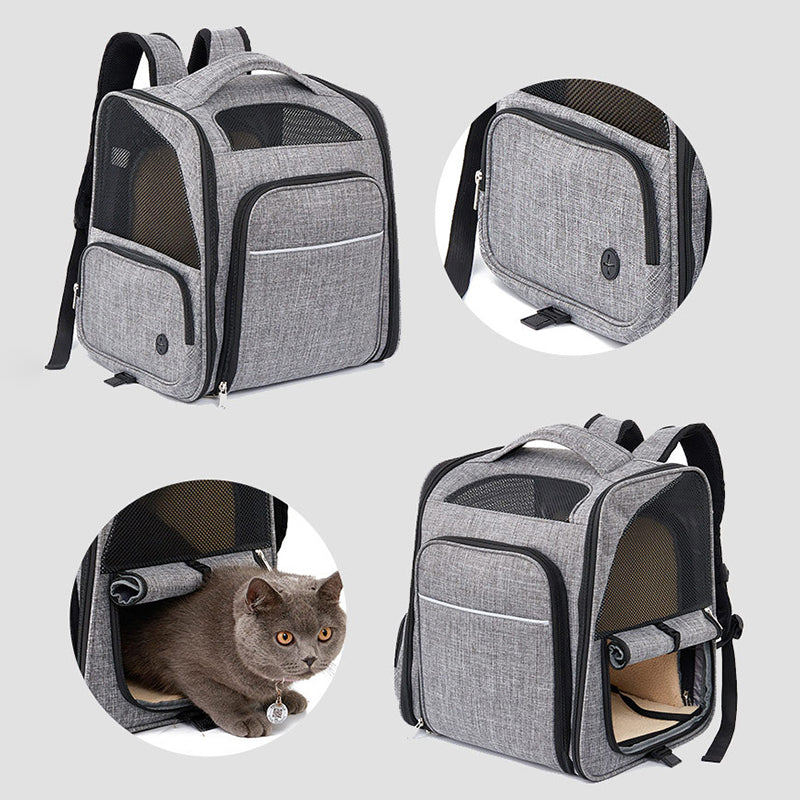 Expandable mesh breathable foldable pet travel bag