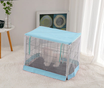 Anti-flying insect mesh dog crate cover