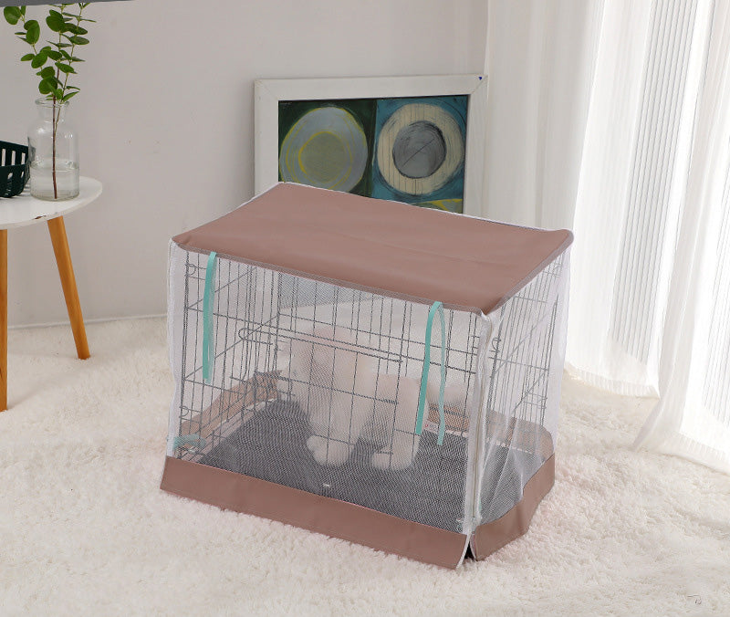 Anti-flying insect mesh dog crate cover