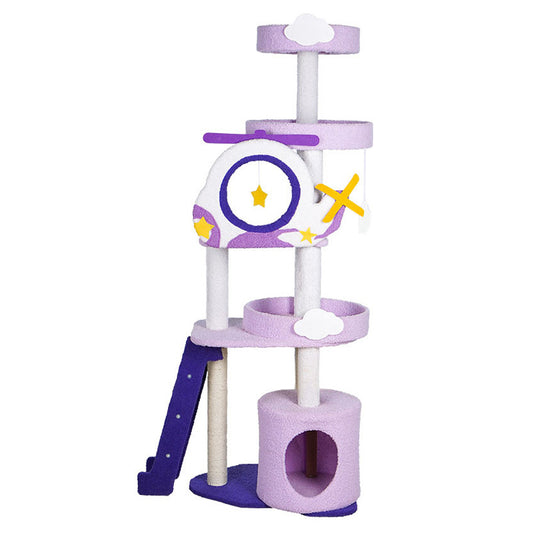 Dreamy cloud purple cat tree