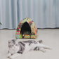 Colorful canvas cat tent bed