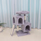 34 inch plush cat tree with condos and ladder