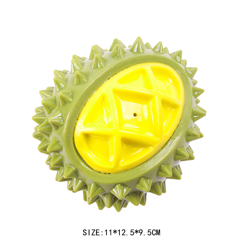 Durian Shape Squeaky Dog Chew Toys